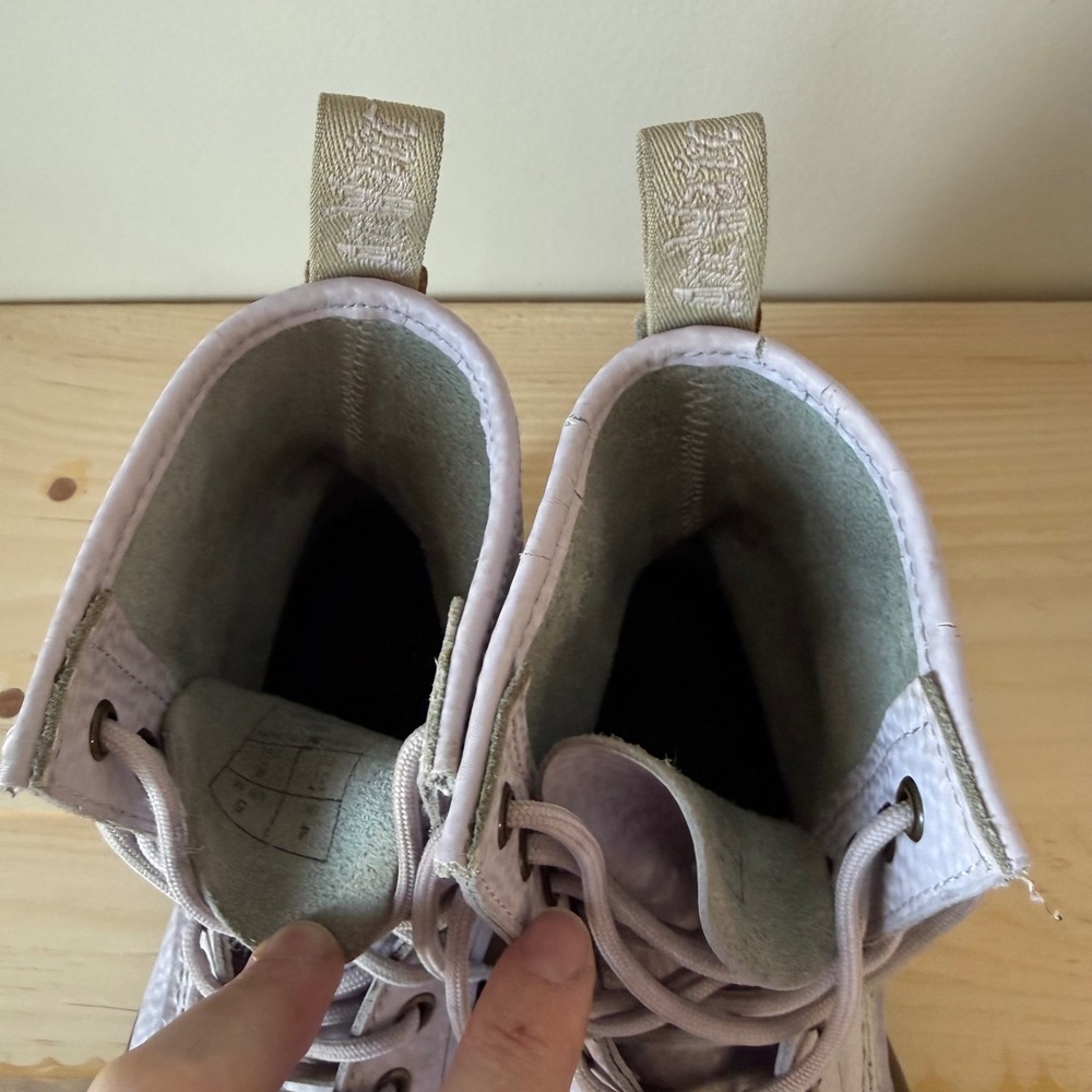 Dr. Martens Lilac Leather Combat Boots - Picture 14 of 14
